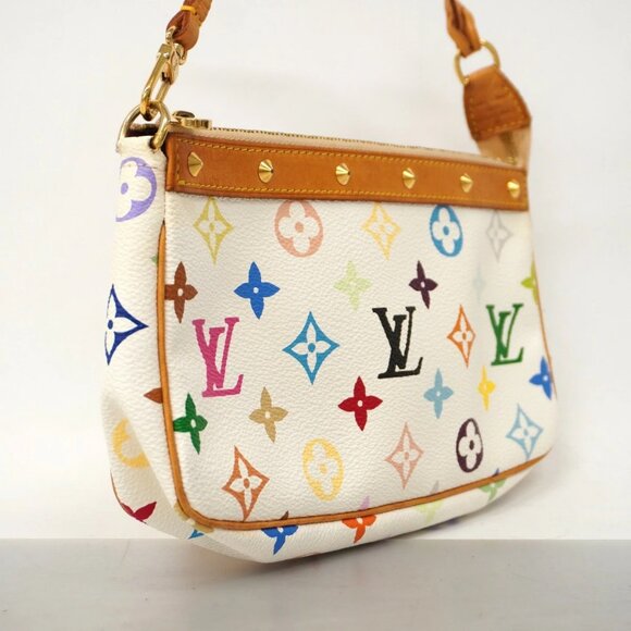 Louis Vuitton Monogram Multicolor Murakami Pochette Pouch Bag Accessories White - Picture 10 of 16